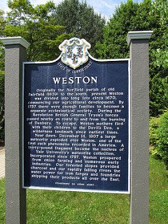 Weston CT Town Sign
